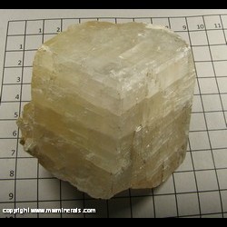 Mineral Specimen: Calcite Cleavage with Included Marcasite from Logansport, Indiana Mineral Specimen: Calcite Cleavage with Included Marcasite from Logansport, Indiana
