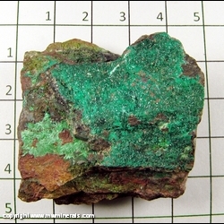 Minerals Specimen: Dioptase and Malachite from Harquahala Mine, Martin Peak, Salome, La Paz Co, Arizona, USA Minerals Specimen: Dioptase and Malachite from Harquahala Mine, Martin Peak, Salome, La Paz Co, Arizona, USA