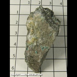 Minerals Specimen: Gerhardite from Caledonia Mine, Ontonagon Co, Michigan Minerals Specimen: Gerhardite from Caledonia Mine, Ontonagon Co, Michigan