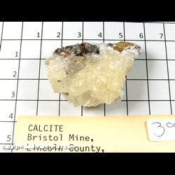 Mineral Specimen: Calcite from Bristol Mine, Lincoln Co,  Nevada
