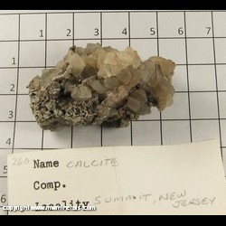 Minerals Specimen: Calcite from Springfield Twp. (near Summit), Union Co, New Jersey Minerals Specimen: Calcite from Springfield Twp. (near Summit), Union Co, New Jersey