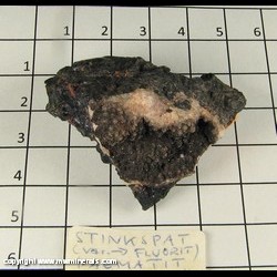 Mineral Specimen: Fluorite variety: Stinkspat, Hematite, Quartz from Gewerkschaft Merkur Mine, Tellig, Zell, Hunsruck, Rhineland-Palatinate, Germany Mineral Specimen: Fluorite variety: Stinkspat, Hematite, Quartz from Gewerkschaft Merkur Mine, Tellig, Zell, Hunsruck, Rhineland-Palatinate, Germany