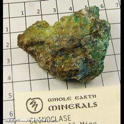 Mineral Specimen: Clinoclase from Majuba Hill Mine, Pershing Co, Nevada, USA Mineral Specimen: Clinoclase from Majuba Hill Mine, Pershing Co, Nevada, USA