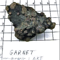 Mineral Specimen: Garnet in Schist from Bird Lake, Bad River area, Manitoba, Canada Mineral Specimen: Garnet in Schist from Bird Lake, Bad River area, Manitoba, Canada