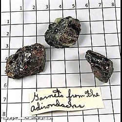 Mineral Specimen: Almandine Garnet with Hornblende from Gore Mountain Mine, North River, Warren Co,  New York