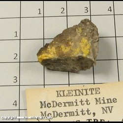 Minerals Specimen: Kleinite from McDermitt Mine (Cordero Mine; Old Cordero Mine), Opalite District, Humboldt Co, Nevada Minerals Specimen: Kleinite from McDermitt Mine (Cordero Mine; Old Cordero Mine), Opalite District, Humboldt Co, Nevada