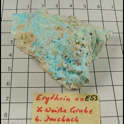 Mineral Specimen: Erthyrite Crystals, Chrysocolla from Weisse Grube, Imsbach, Winnweiler, Palatinate, Rhineland-Palatinate, Germany Mineral Specimen: Erthyrite Crystals, Chrysocolla from Weisse Grube, Imsbach, Winnweiler, Palatinate, Rhineland-Palatinate, Germany
