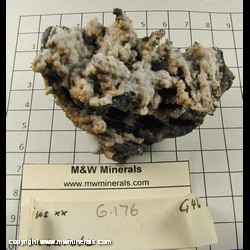 Minerals Specimen: Gypsum on Basalt from Lanzarote, Las Palmas Province, Canary Islands, Spain Minerals Specimen: Gypsum on Basalt from Lanzarote, Las Palmas Province, Canary Islands, Spain