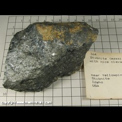 Minerals Specimen: Stibnite from Yellow Pine District, Valley Co, Idaho Minerals Specimen: Stibnite from Yellow Pine District, Valley Co, Idaho