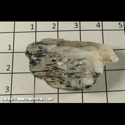 Mineral Specimen: Schorl Tourmaline in Quartz from Mount Thompson Gem Mine, Thompson Peak, Milford, Lassen Co, California Mineral Specimen: Schorl Tourmaline in Quartz from Mount Thompson Gem Mine, Thompson Peak, Milford, Lassen Co, California