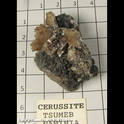 Mineral Specimen: Cerussite (twinned) from Tsumeb, Namibia