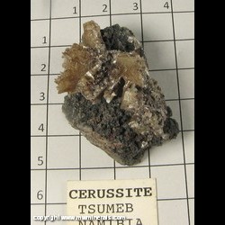 Mineral Specimen: Cerussite (twinned) from Tsumeb, Namibia Mineral Specimen: Cerussite (twinned) from Tsumeb, Namibia