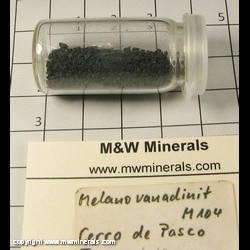 Mineral Specimen: Melanovanadinite from Mina Ragra (labeled as Cerro de Pasco), Pasco Dept, Peru Mineral Specimen: Melanovanadinite from Mina Ragra (labeled as Cerro de Pasco), Pasco Dept, Peru