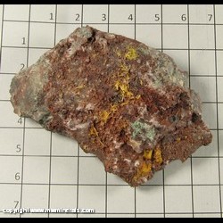 Mineral Specimen: Mimetite, Bayldonite from God's claim, Silver Bell District, Silver Bell Mts, Pima Co, Arizona Mineral Specimen: Mimetite, Bayldonite from God's claim, Silver Bell District, Silver Bell Mts, Pima Co, Arizona