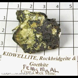 Mineral Specimen: Kidwellite, Rockbridgeite, Goethite from Coon Creek Mine, Polk Co., Arkansas