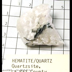 Mineral Specimen: Hematite, Quartz from Quartzite, Yuma/La Paz Co,  Arizona