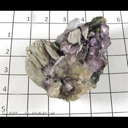 Mineral Specimen: Fluorite, Calcite, Sphalerite from Hardin Co,  Illinois