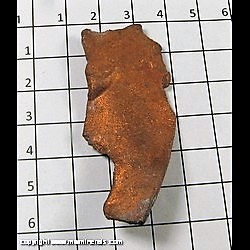 Mineral Specimen: Copper Chisel Chip from Calumet, Houghton Co,  Michigan
