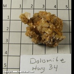 Minerals Specimen: Dolomite from Highway 34, Wayne Co, Missouri Minerals Specimen: Dolomite from Highway 34, Wayne Co, Missouri