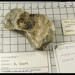Minerals Specimen: Goethite on Calcite from Marion Co, Iowa Minerals Specimen: Goethite on Calcite from Marion Co, Iowa