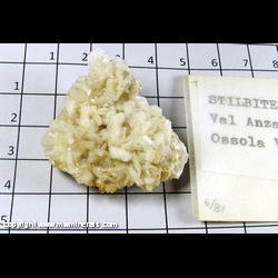 Mineral Specimen: Stilbite from Val Anzasca, Ossola Valley, Italy Mineral Specimen: Stilbite from Val Anzasca, Ossola Valley, Italy