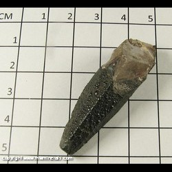 Minerals Specimen: Calcite Crystal Coated with Unknown - Hematite? (termination is undamaged) from location unknown Minerals Specimen: Calcite Crystal Coated with Unknown - Hematite? (termination is undamaged) from location unknown