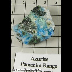 Minerals Specimen: Azurite, Malachite, Quartz, Unidentified Sulfide from Panamint Range, Inyo Co, California Minerals Specimen: Azurite, Malachite, Quartz, Unidentified Sulfide from Panamint Range, Inyo Co, California