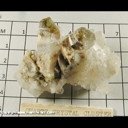 Mineral Specimen: Quartz with Chlorite Phantoms (crystal on right is broken) from Arkansas
