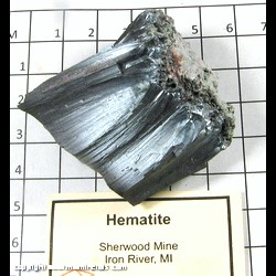 Mineral Specimen: Hematite from Sherwood, Iron River, Iron Co, Michigan Mineral Specimen: Hematite from Sherwood, Iron River, Iron Co, Michigan