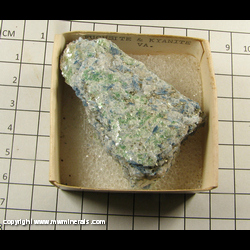 Mineral Specimen: Fuschite, Kyanite, Pyrite, Quartz from Baker Mountain Mine, Madisonville, Farmville District, Prince Edward Co, Virginia Mineral Specimen: Fuschite, Kyanite, Pyrite, Quartz from Baker Mountain Mine, Madisonville, Farmville District, Prince Edward Co, Virginia