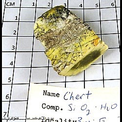 Mineral Specimen: Chert, Yellow with Green Interior and Dendrites from 3 miles East of Zinc Hill Mine, Inyo Co, California Mineral Specimen: Chert, Yellow with Green Interior and Dendrites from 3 miles East of Zinc Hill Mine, Inyo Co, California