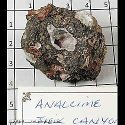 Mineral Specimen: Analcime from Tick Canyon, Los Angeles Co,  California