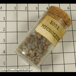 Minerals Specimen: Microlite from location unknown Minerals Specimen: Microlite from location unknown