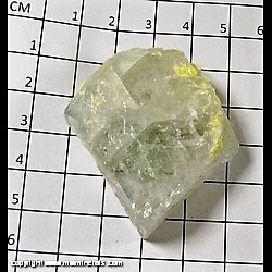 Mineral Specimen: Celestine, Sulfur from Maybee, Michigan