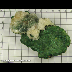 Mineral Specimen: Malachite, Calcite from Zacatecas, Mexico Mineral Specimen: Malachite, Calcite from Zacatecas, Mexico