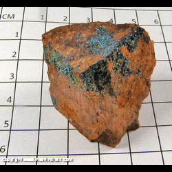 Mineral Specimen: Clinoclase, Olivenite from Mylar Mine (Majuba Hill Mine), Pershing Co,  Nevada
