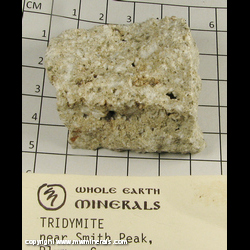 Minerals Specimen: Tridymite from near Smith Peak, Plumas Co, California Minerals Specimen: Tridymite from near Smith Peak, Plumas Co, California