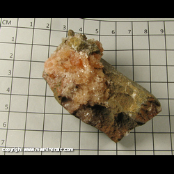 Mineral Specimen: Selenite variety: Red Gypsum from Michigan Cold Storage, Wyoming, Kent Co,  Michigan