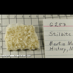 Mineral Specimen: Stilbite from Martin Marietta Quarry, Hickory, Catawba Co,  North Carolina