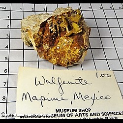 Mineral Specimen: Wulfenite (some broken crystals) from Mapimi, Durango, Mexico