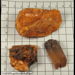 Mineral Specimen: Quartz, Microcline (3 pieces) from Red Cloud Mine, Mineral Co., Nevada