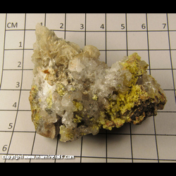 Mineral Specimen: Mimetite and Calcite from Chihuahua, Mexico