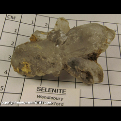 Mineral Specimen: Selenite from Wendelbury near Oxford, Oxfordshire, England