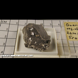 Mineral Specimen: Quartz variety Dromediamanten (Drome Diamond) from Laget deposit, Remuzat, Drome, Rhone-Alpes, France