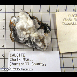 Mineral Specimen: Calcite from Chalk Mountain, Churchill Co., Nevada Mineral Specimen: Calcite from Chalk Mountain, Churchill Co., Nevada