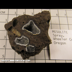 Mineral Specimen: Mesolite from Spray, Wheeler Co, Oregon Mineral Specimen: Mesolite from Spray, Wheeler Co, Oregon