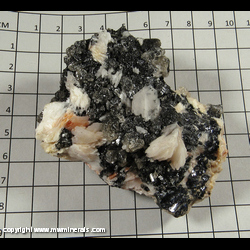 Mineral Specimen: Cerussite, Barite, Galena from Mibladen, Morocco Mineral Specimen: Cerussite, Barite, Galena from Mibladen, Morocco