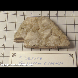 Minerals Specimen: Siderite from Pacoima Canyon, Los Angeles Co., California Minerals Specimen: Siderite from Pacoima Canyon, Los Angeles Co., California