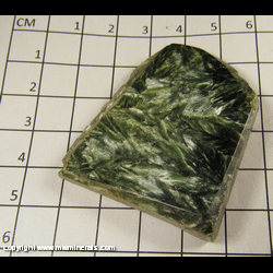 Mineral Specimen: Seraphinite (a variety of Clinochlore) - Polished from Korshunovskoye Iron mine, Zheleznogorsk, Irkutskaya Oblast', Prebaikalia, Eastern-Siberian Region, Russia Mineral Specimen: Seraphinite (a variety of Clinochlore) - Polished from Korshunovskoye Iron mine, Zheleznogorsk, Irkutskaya Oblast', Prebaikalia, Eastern-Siberian Region, Russia