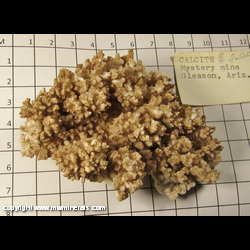 Minerals Specimen: Calcite from Mystery Mine, Gleeson, Dragoon Mts., Cochise Co., Arizona Minerals Specimen: Calcite from Mystery Mine, Gleeson, Dragoon Mts., Cochise Co., Arizona